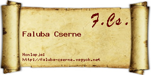 Faluba Cserne névjegykártya